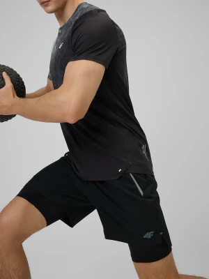 4F Spodenki treningowe szybkoschnące męskie - czarne XXL