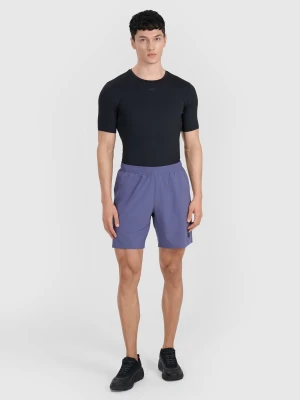 4F Spodenki treningowe szybkoschnące męskie - niebieskie L