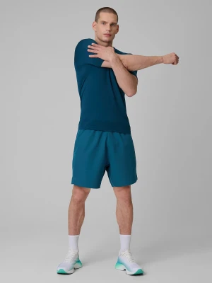 4F Spodenki treningowe szybkoschnące męskie - turkusowe S