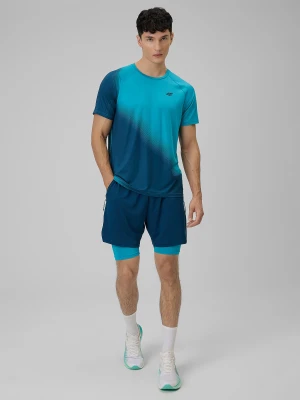 4F Spodenki treningowe szybkoschnące męskie - turkusowe M