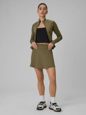 4F Spódnica treningowa szybkoschnąca damska - oliwkowa L