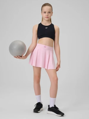 4F Spódniczka sportowa szybkoschnąca dziewczęca - różowa 146/152 (10-12 lat)