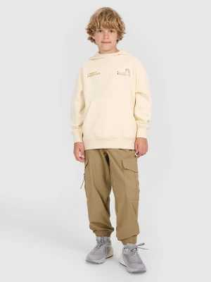 4F Spodnie casual cargo chłopięce - brązowe 164 (13-14 lat)