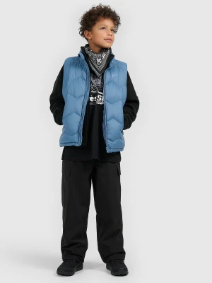 4F Spodnie casual cargo chłopięce - czarne 134/140 (8-10 lat)