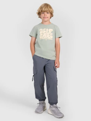 4F Spodnie casual cargo chłopięce - szare 128 (7-8 lat)