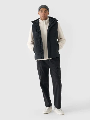 4F Spodnie casual cargo męskie - czarne M