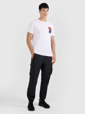 4F Spodnie casual cargo męskie - czarne XXL