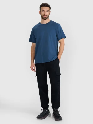 4F Spodnie casual cargo męskie - czarne XL