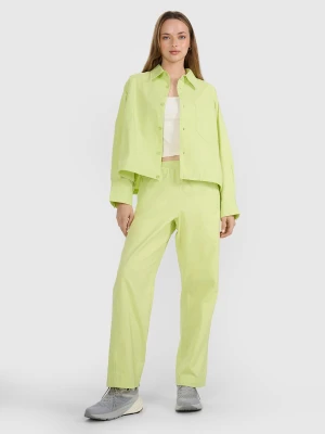 4F Spodnie casual damskie - żółte XL