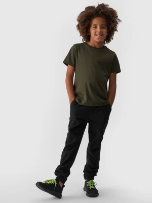 4F Spodnie casual joggery chłopięce - czarne 146 (10-11 lat)