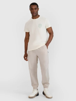 4F Spodnie casual męskie - beżowe S