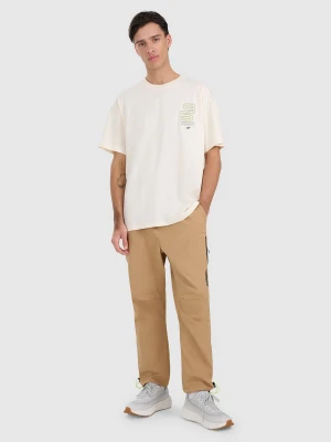 4F Spodnie casual męskie - beżowe XXL