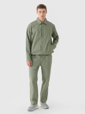 4F Spodnie casual męskie - oliwkowe/khaki L