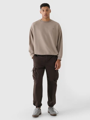 4F Spodnie casual parachute cargo męskie - brązowe XXL