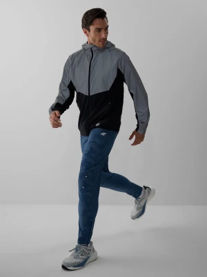4F Spodnie do biegania szybkoschnące męskie - denim L Granatowy