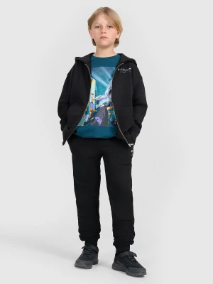 4F Spodnie dresowe joggery chłopięce - czarne 152 (11-12 lat)