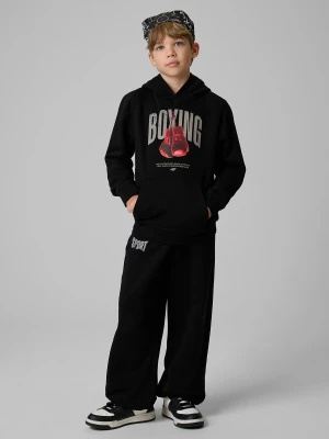 4F Spodnie dresowe joggery chłopięce - czarne 122/128 (6-8 lat)