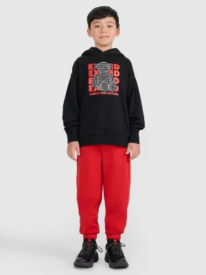 4F Spodnie dresowe joggery chłopięce - czerwone 146 (10-11 lat)