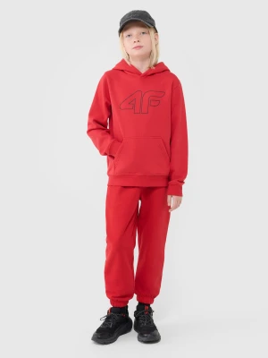 4F Spodnie dresowe joggery chłopięce - czerwone 128 (7-8 lat)