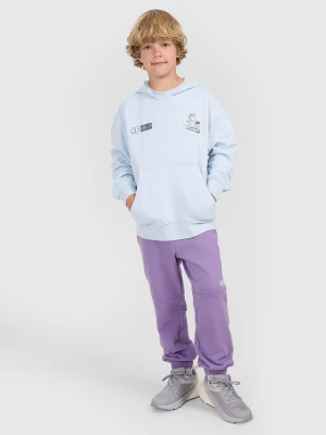 4F Spodnie dresowe joggery chłopięce - fioletowe 140 (9-10 lat)