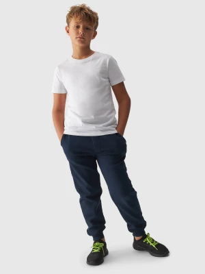 4F Spodnie dresowe joggery chłopięce - granatowe 140 (9-10 lat)