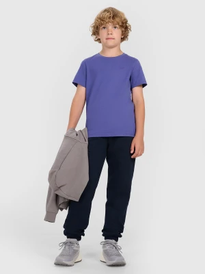 4F Spodnie dresowe joggery chłopięce - granatowe 146 (10-11 lat)