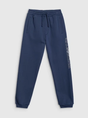 4F Spodnie dresowe joggery chłopięce - granatowe 146 (10-11 lat)