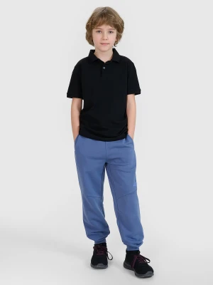 4F Spodnie dresowe joggery chłopięce - niebieskie 128 (7-8 lat)