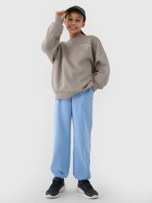 4F Spodnie dresowe joggery chłopięce - niebieskie 128 (7-8 lat)