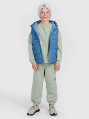 4F Spodnie dresowe joggery chłopięce - oliwkowe 128 (7-8 lat)