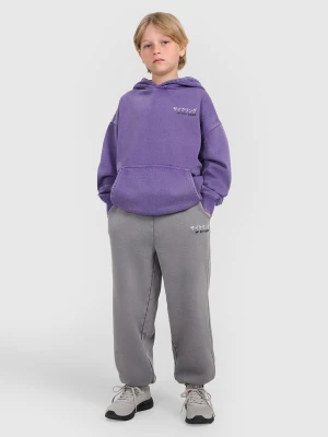 4F Spodnie dresowe joggery chłopięce - szare 128 (7-8 lat)