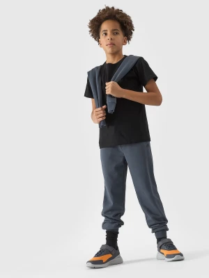 4F Spodnie dresowe joggery chłopięce - szare 122 (6-7 lat)