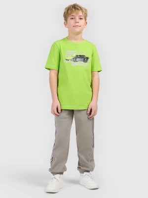 4F Spodnie dresowe joggery chłopięce - szare 128 (7-8 lat)