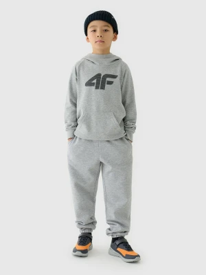 4F Spodnie dresowe joggery chłopięce - szare 140 (9-10 lat)