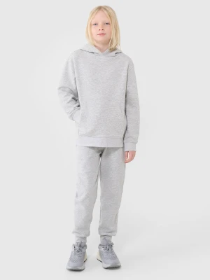 4F Spodnie dresowe joggery chłopięce - szare 128 (7-8 lat)