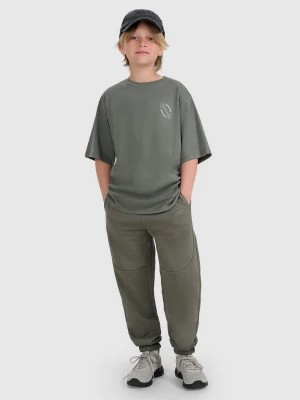 4F Spodnie dresowe joggery chłopięce - szare 134 (8-9 lat)