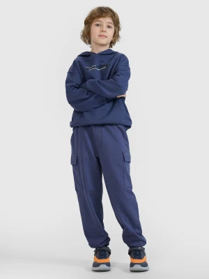 4F Spodnie dresowe joggery chłopięce - szare 152 (11-12 lat)