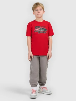 4F Spodnie dresowe joggery chłopięce - szare 128 (7-8 lat)