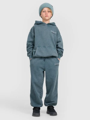 4F Spodnie dresowe joggery chłopięce - turkusowe 158 (12-13 lat)