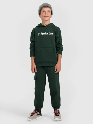 4F Spodnie dresowe joggery chłopięce - zielone 134 (8-9 lat)