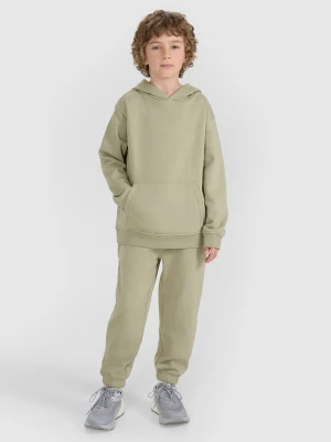 4F Spodnie dresowe joggery chłopięce - zielone 140 (9-10 lat)