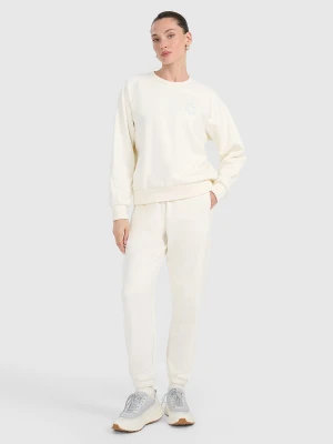 4F Spodnie dresowe joggery damskie - białe XXL