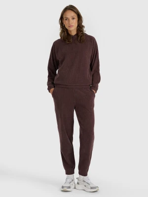 4F Spodnie dresowe joggery damskie - brązowe XS