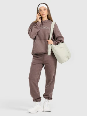 4F Spodnie dresowe joggery damskie - brązowe M