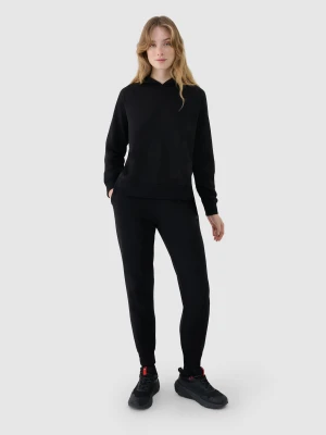 4F Spodnie dresowe joggery damskie - czarne XS