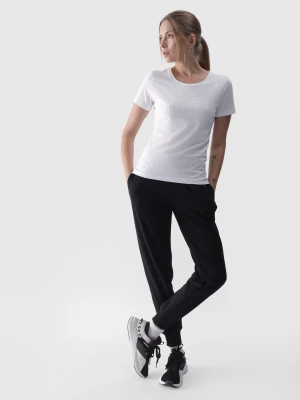 4F Spodnie dresowe joggery damskie - czarne XS