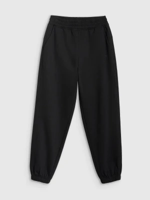 4F Spodnie dresowe joggery damskie - czarne XS