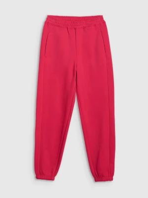 4F Spodnie dresowe joggery damskie - czerwone L