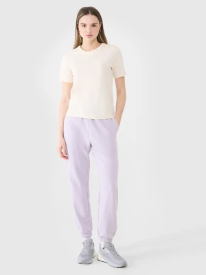 4F Spodnie dresowe joggery damskie - fioletowe XL