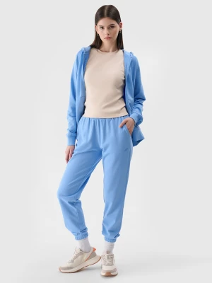 4F Spodnie dresowe joggery damskie - niebieskie XS